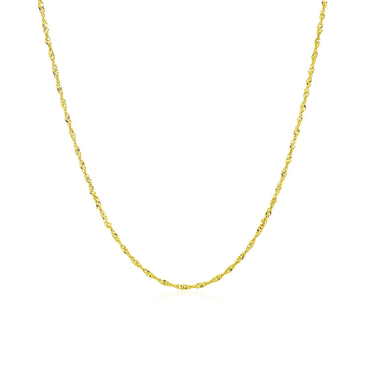 14k Yellow Gold Singapore Chain 1.0mm