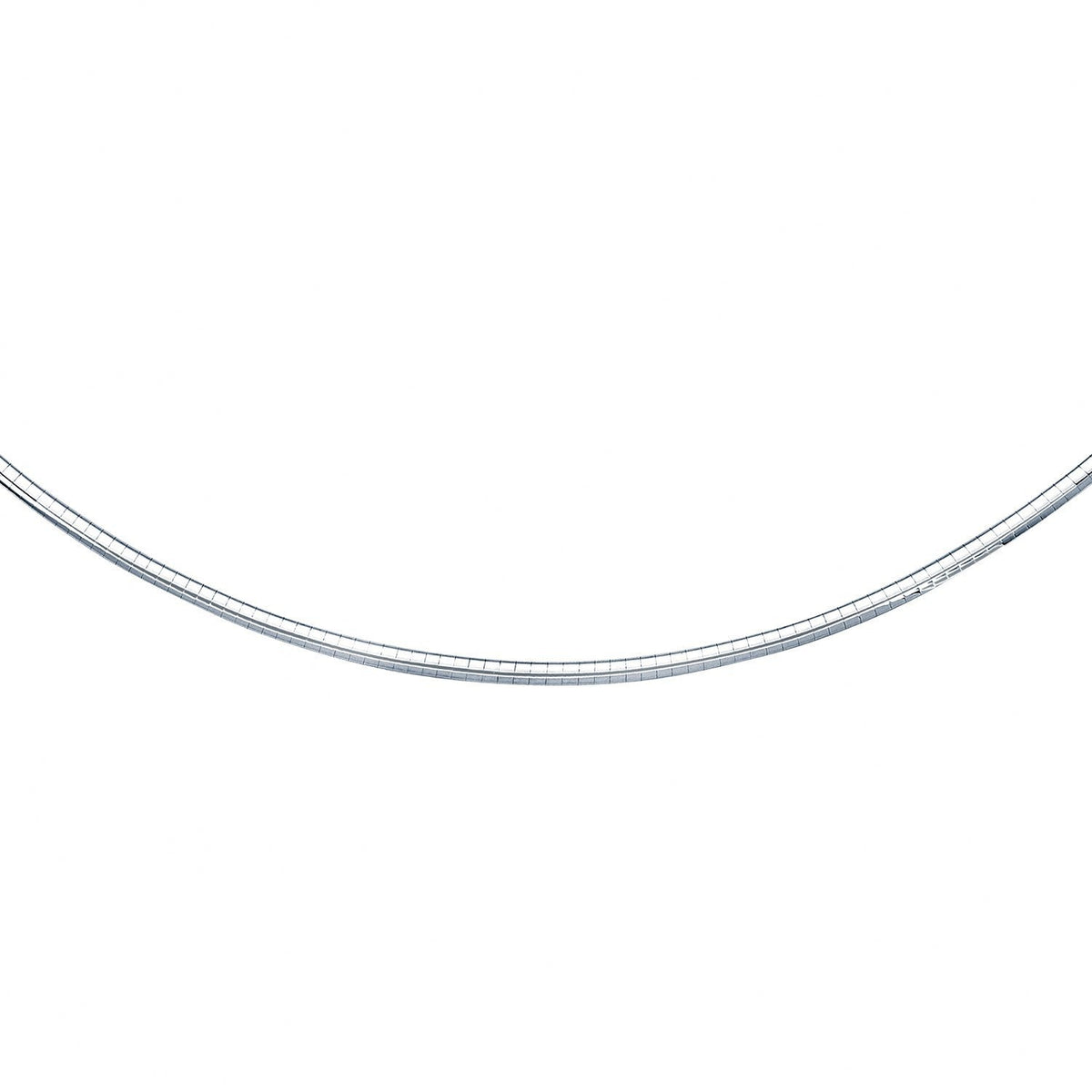 14k White Gold Chain in a Classic Omega (3 mm)
