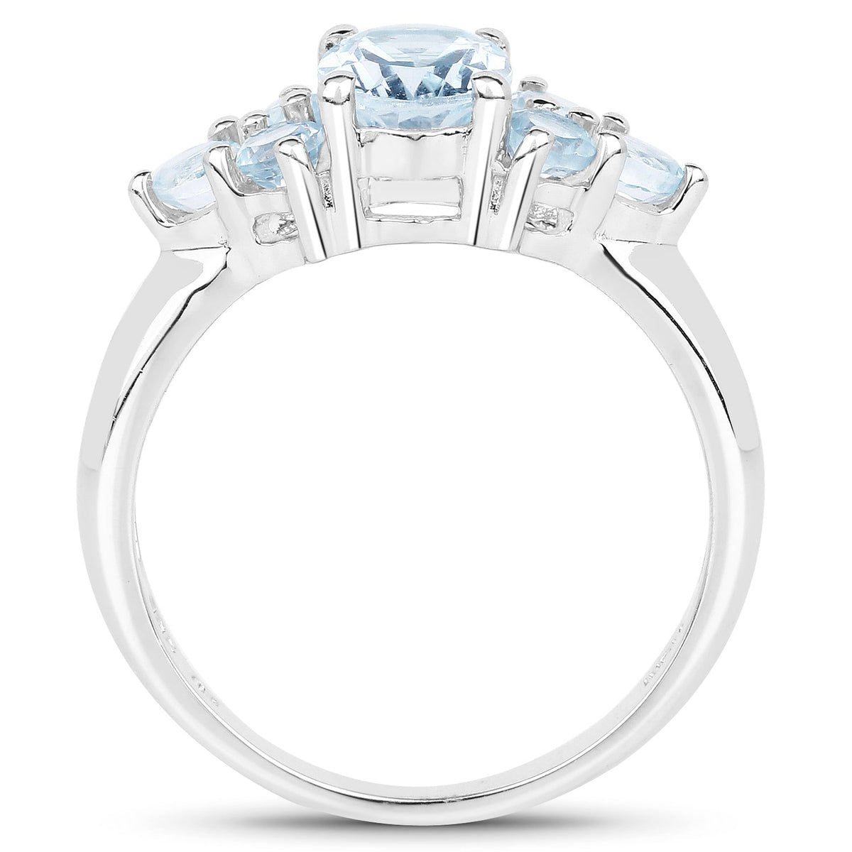 2.32 Carat Genuine Blue Topaz .925 Sterling Silver Ring