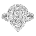 .925 Sterling Silver Diamond Cluster Ring (1 1/2 Cttw, H-I Color, I1-I2 Clarity) - Size 6