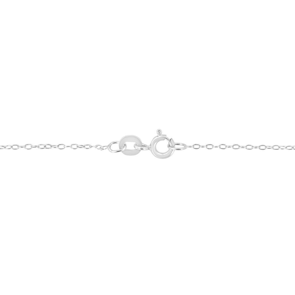 AGS Certified 10K White Gold 1/5 Cttw Bezel Set Round Diamond Solitaire 16-18" Adjustable Pendant Necklace (H-I Color, SI1-SI2 Clarity)