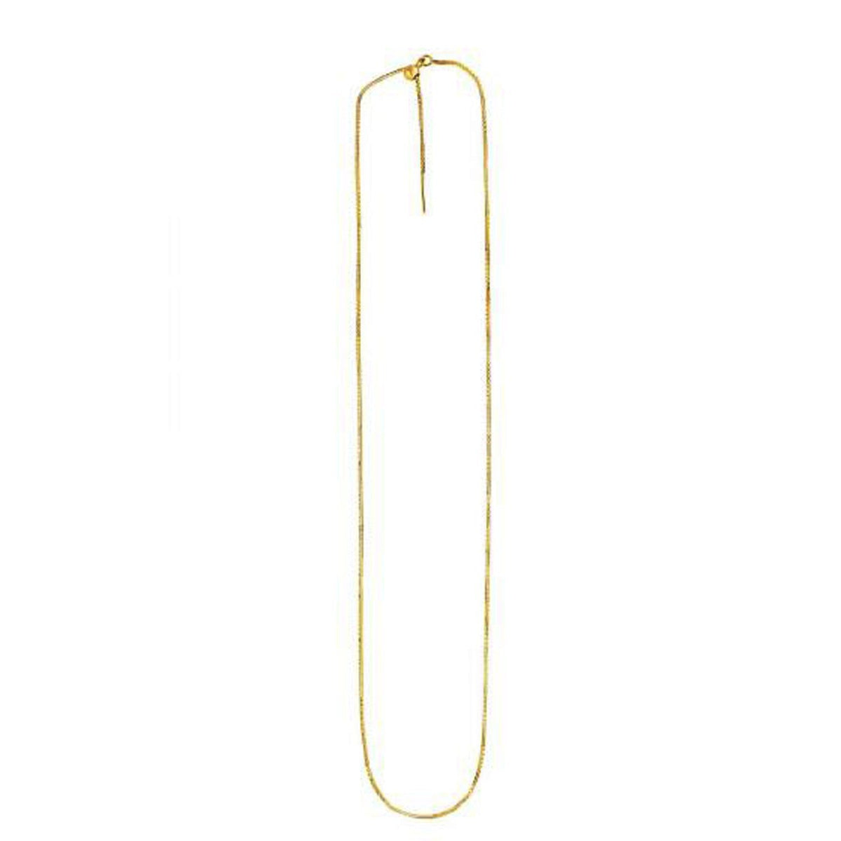 Endless Adjustable Box Chain in 14k Yellow Gold (0.95 mm)