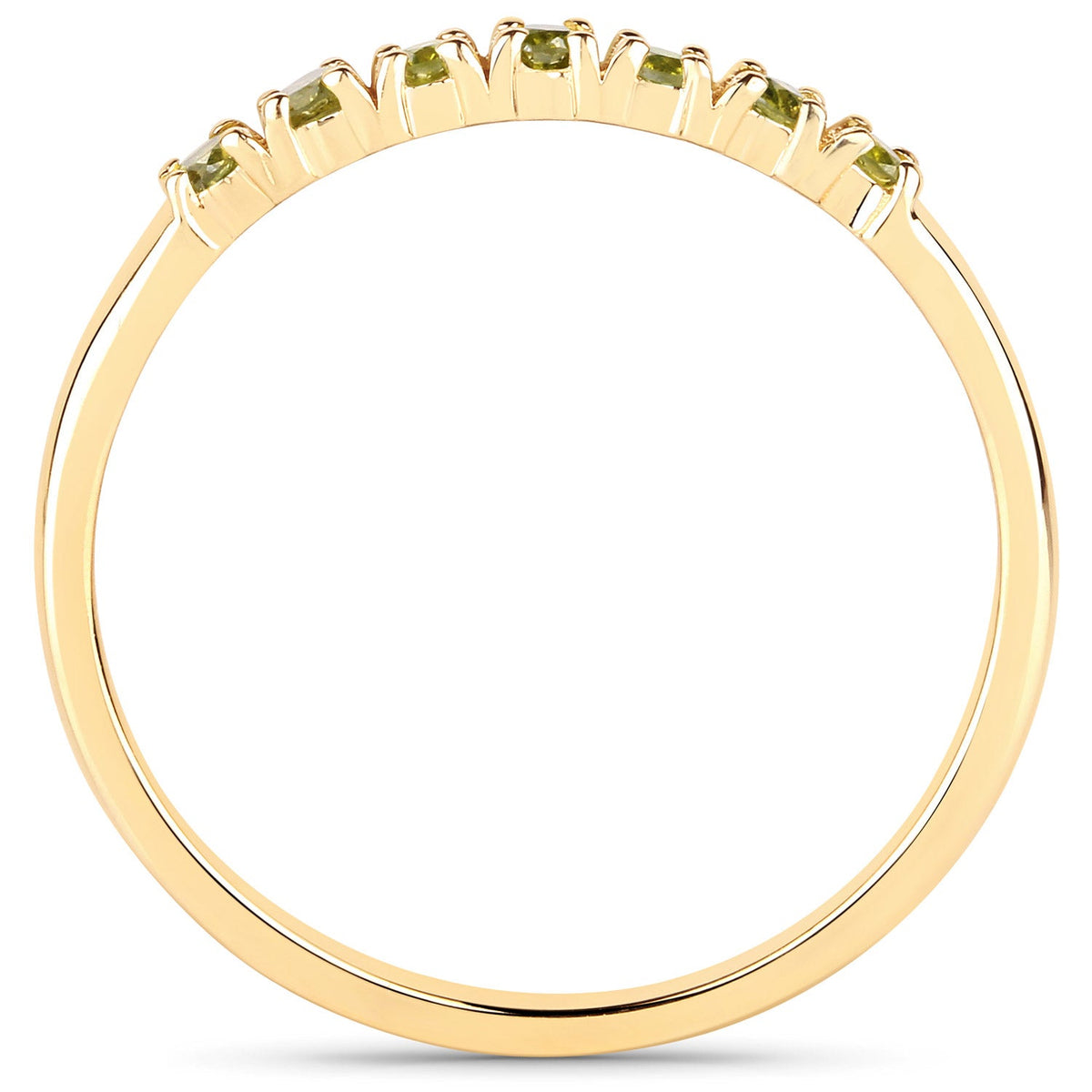 0.22 Carat Genuine Dark Yellow Diamond 14K Yellow Gold Ring (I1-I2)