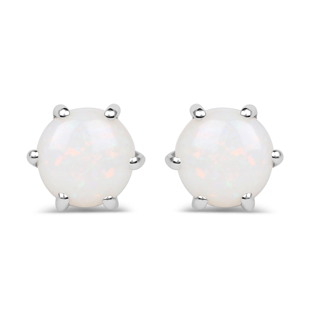 0.74 Carat Genuine Opal .925 Sterling Silver Earrings