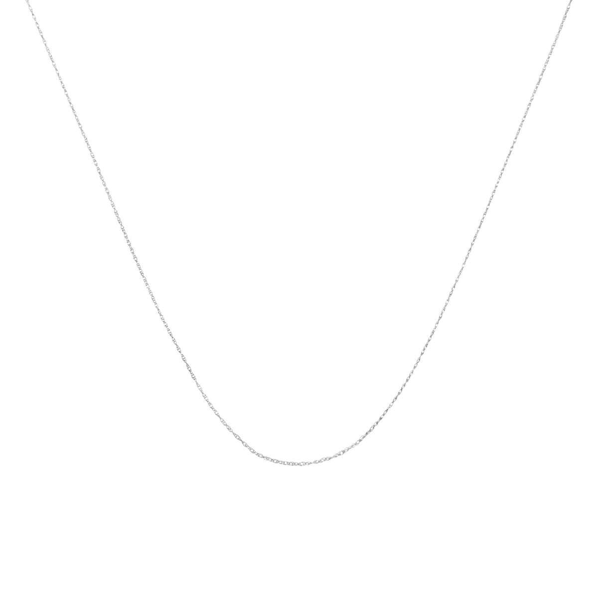 Solid 10K Yellow Gold 0.5mm Slim and Dainty Unisex 18" Rope Chain Necklace