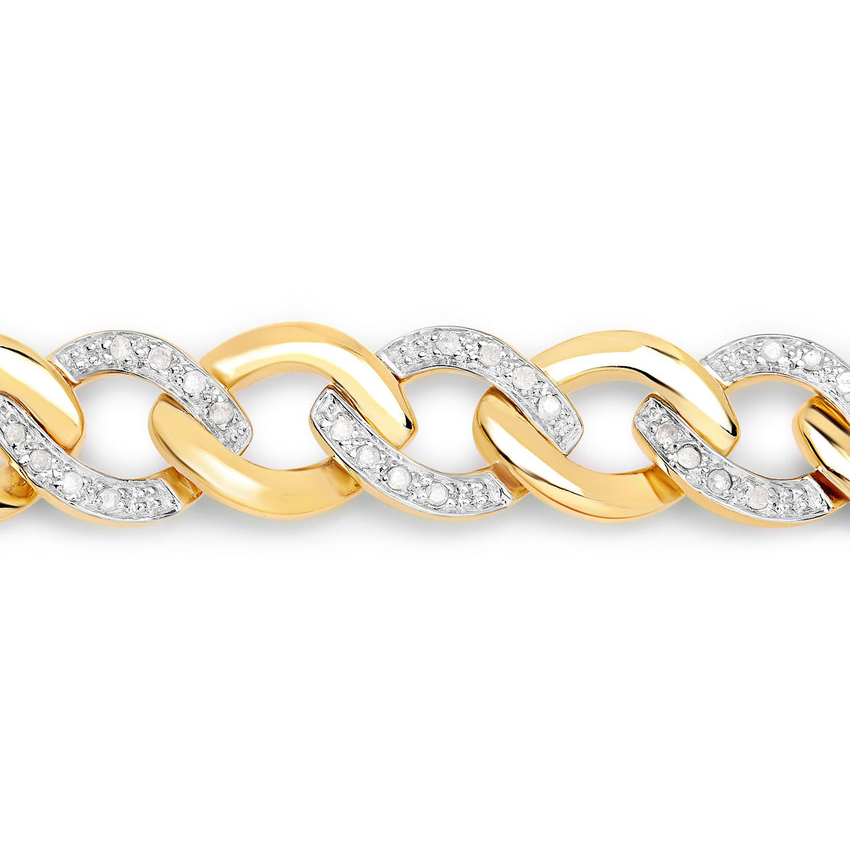 0.70 Carat Genuine White Diamond .925 Sterling Silver Bracelet