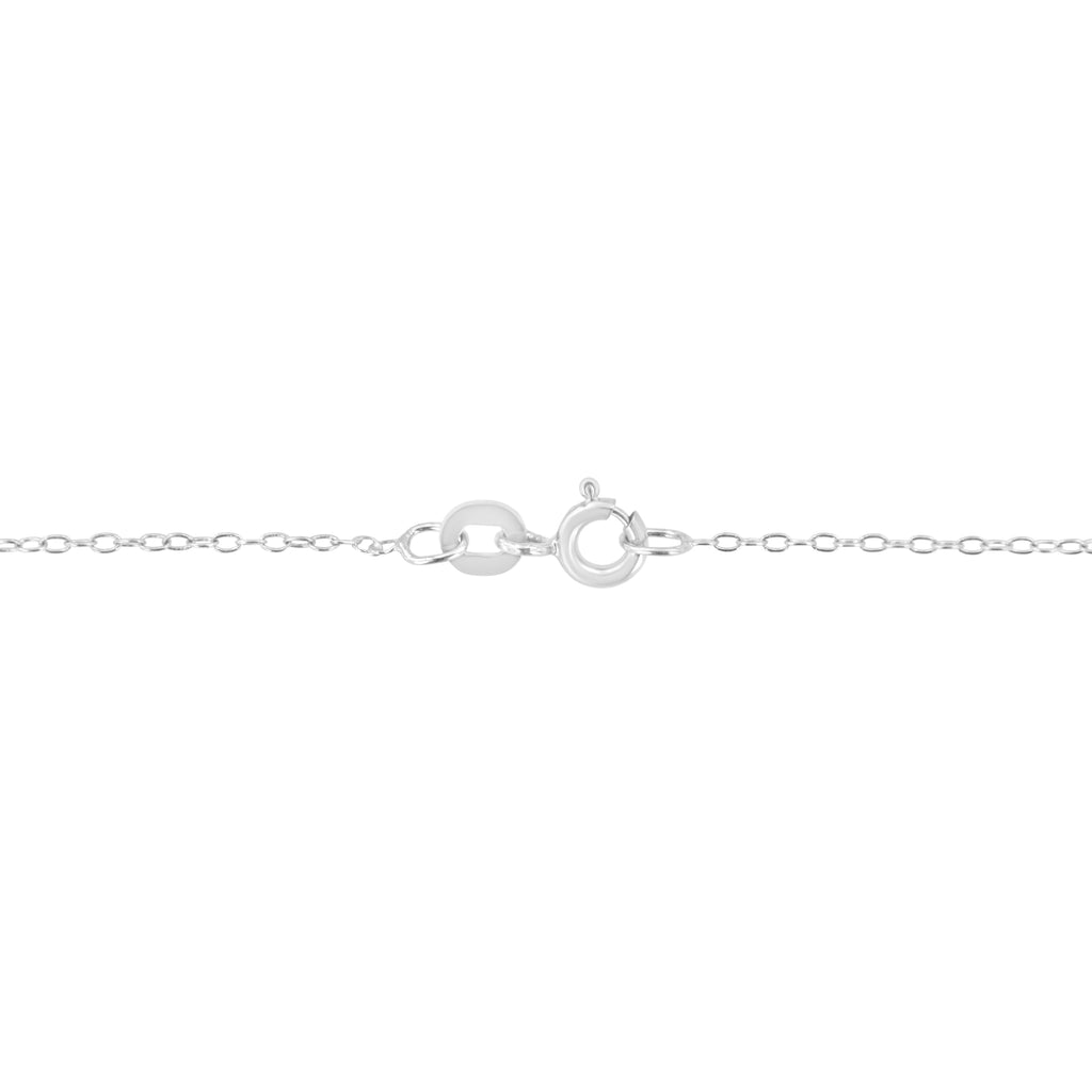 .925 Sterling Silver 1/10 Cttw Round-Cut Diamond Bezel 18" Pendant Necklace (J-K Color, I1-I2 Clarity)