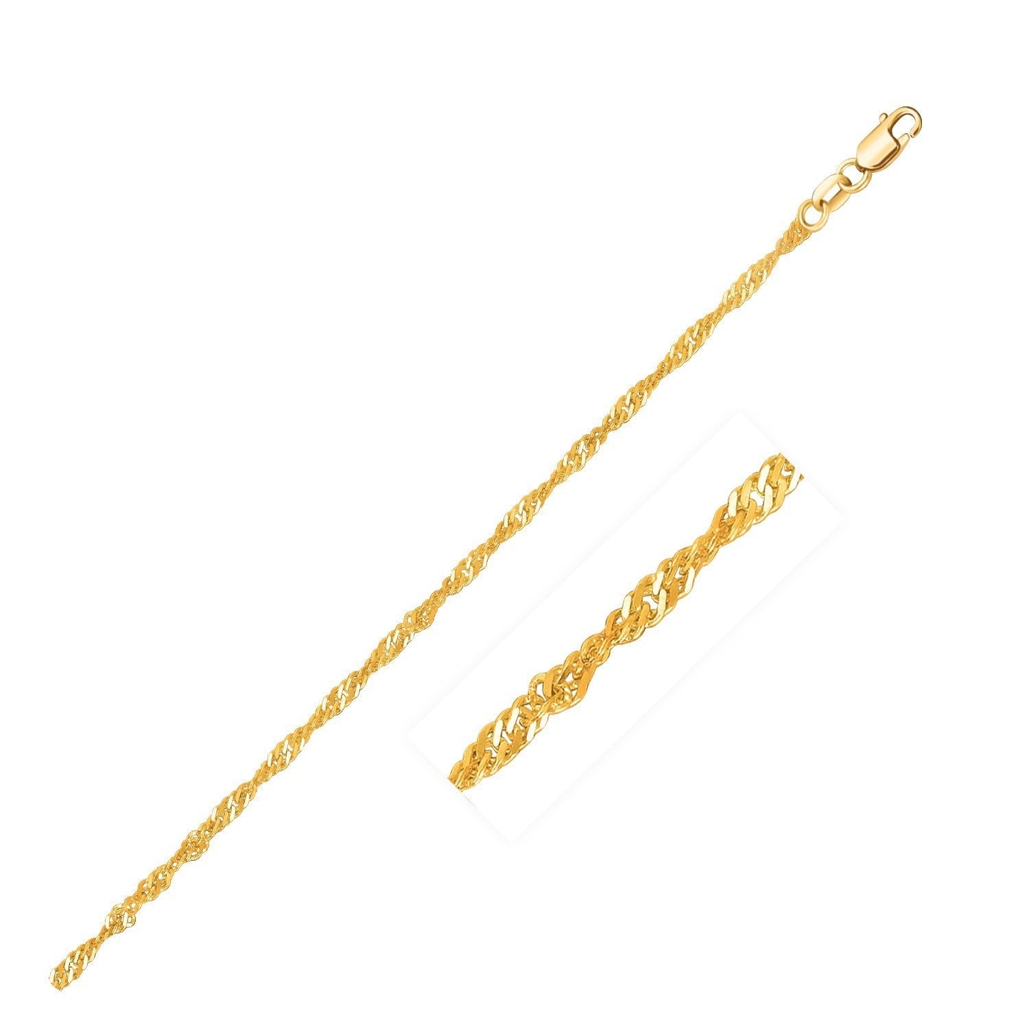 10k Yellow Gold Singapore Chain (1.80 mm)