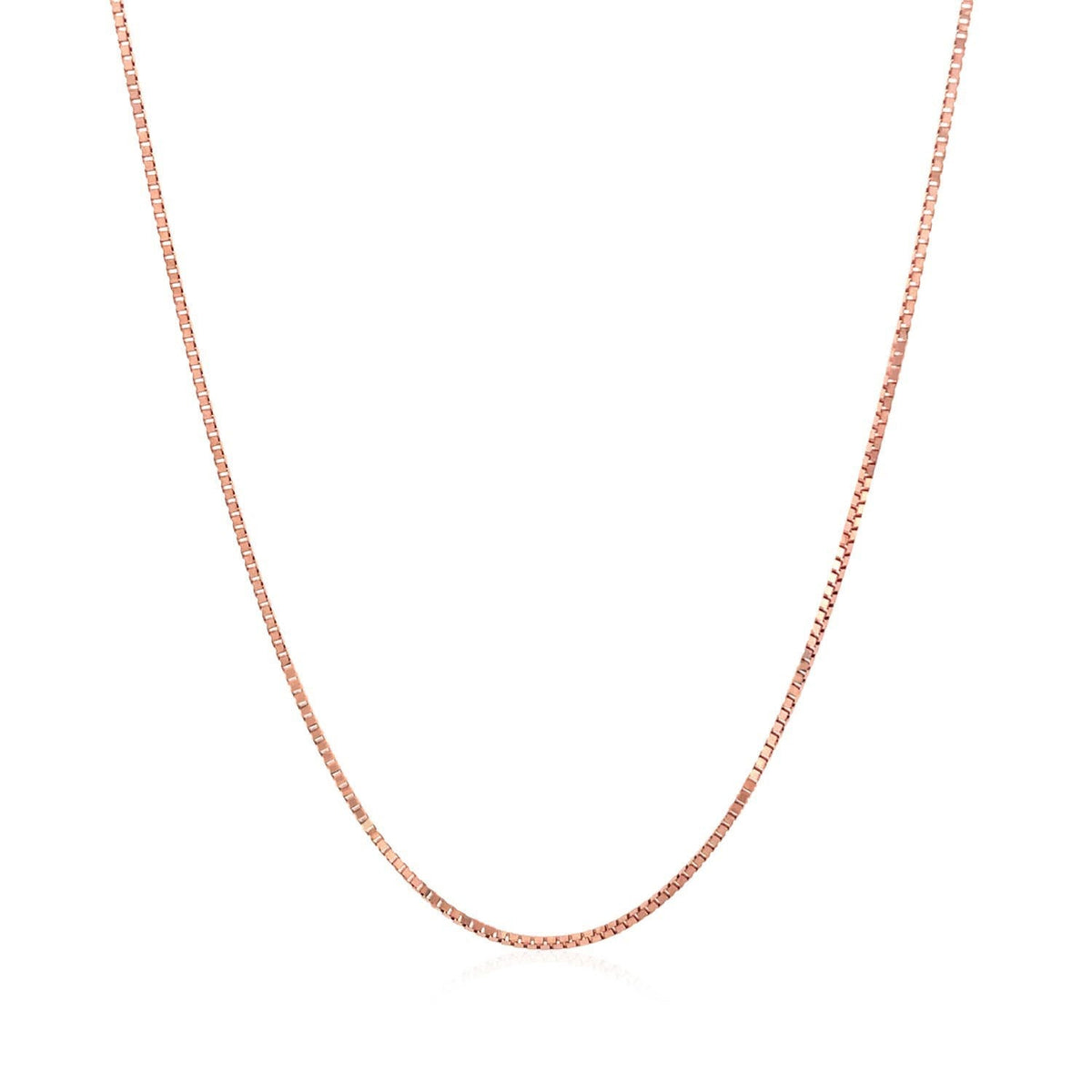 14k Rose Gold Classic Box Chain 0.8mm