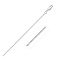 14k White Gold Diamond Cut Round Wheat Chain 1.2mm