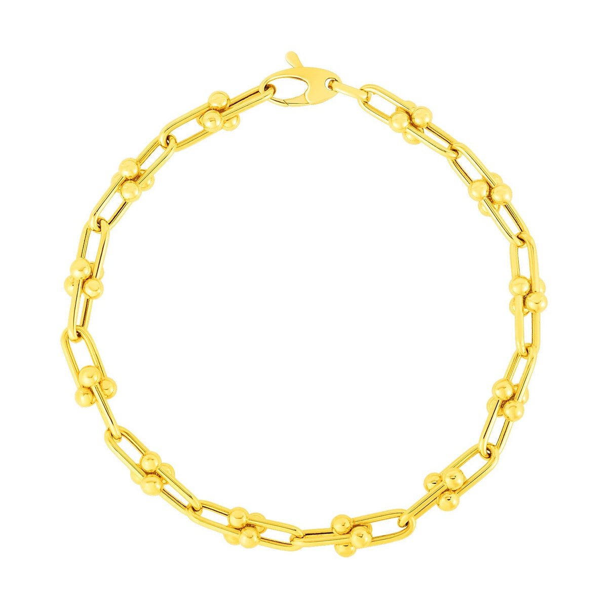 14k Yellow Gold 7 1/2 inch Jax Chain Bracelet