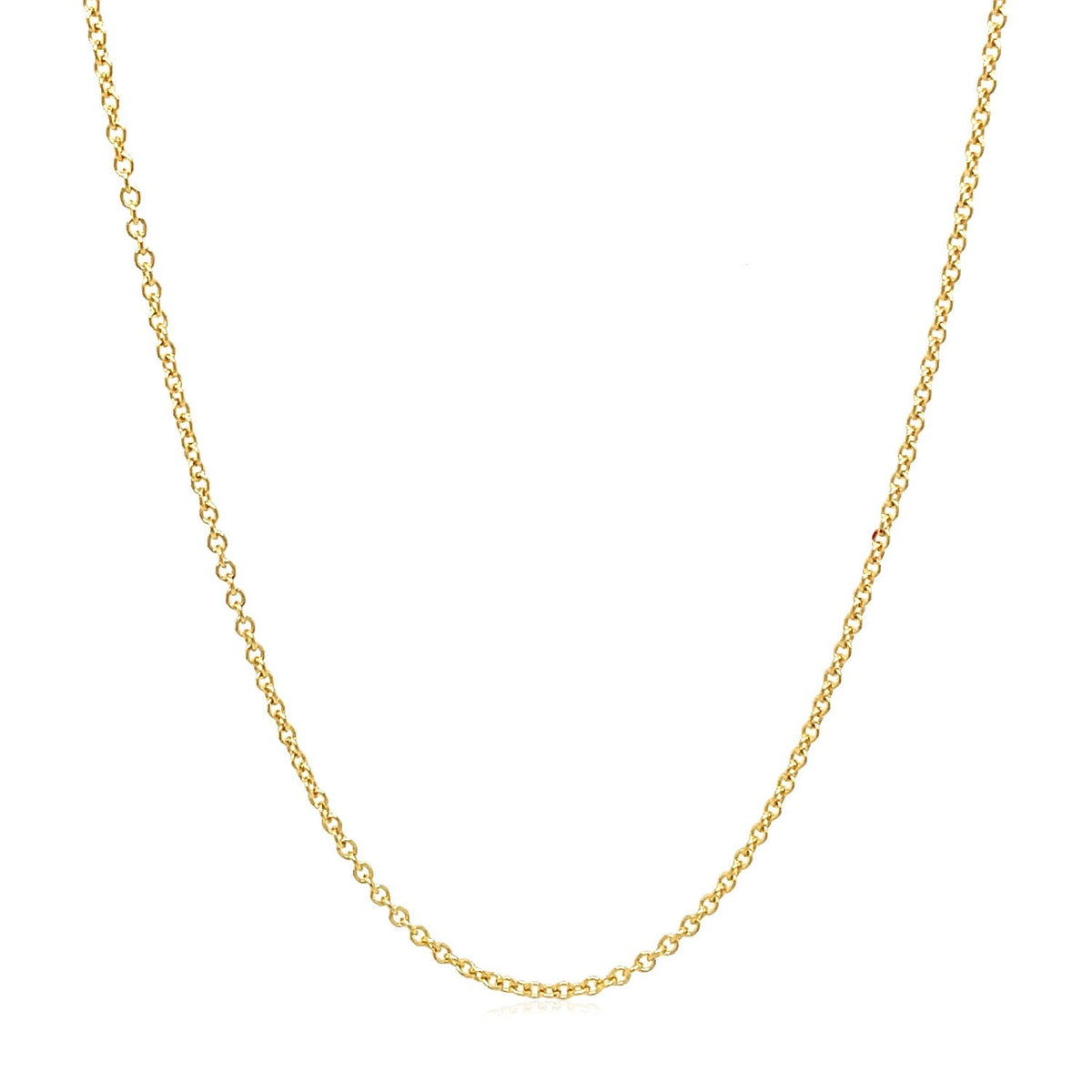 14k Yellow Gold Round Cable Link Chain 1.3mm