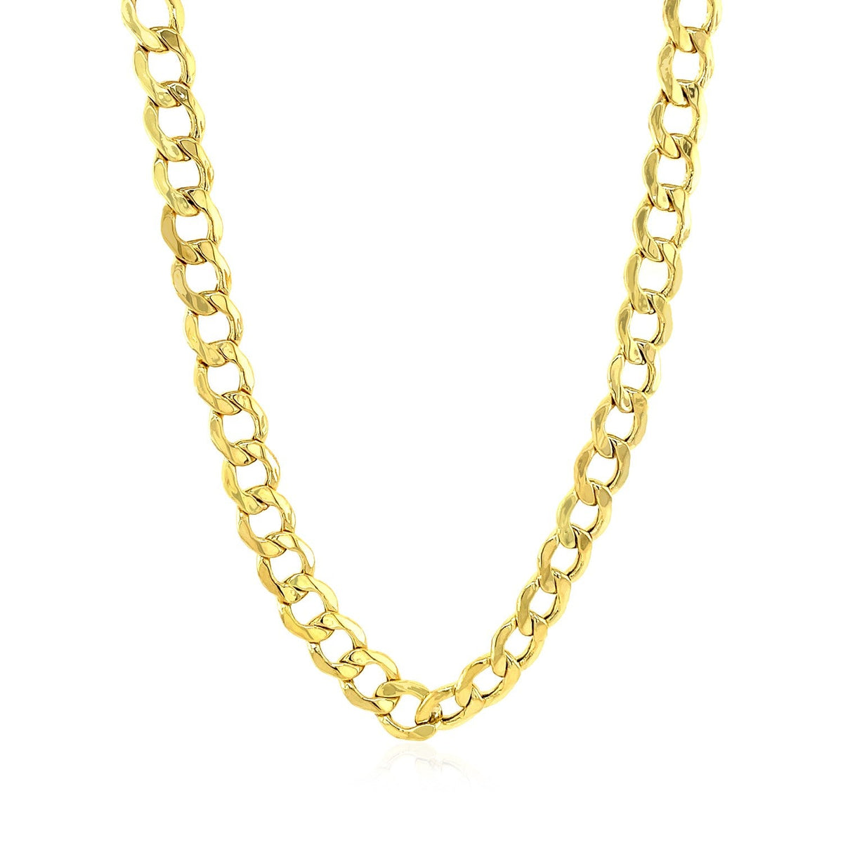 6.1mm 10k Yellow Gold Curb Chain