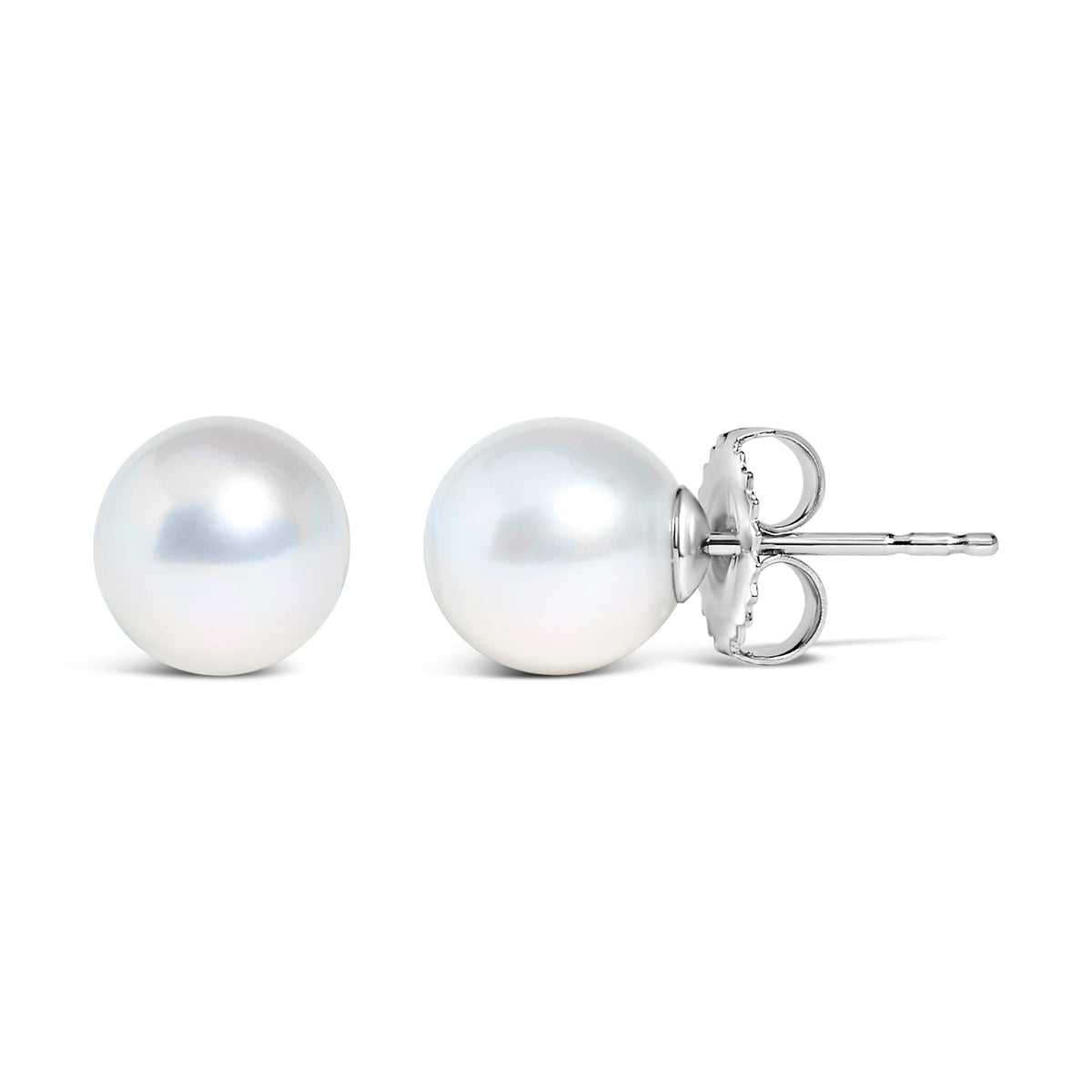 .925 Sterling Silver 5-5.5MM Cultured Freshwater Pearl Solitaire Stud Earrings