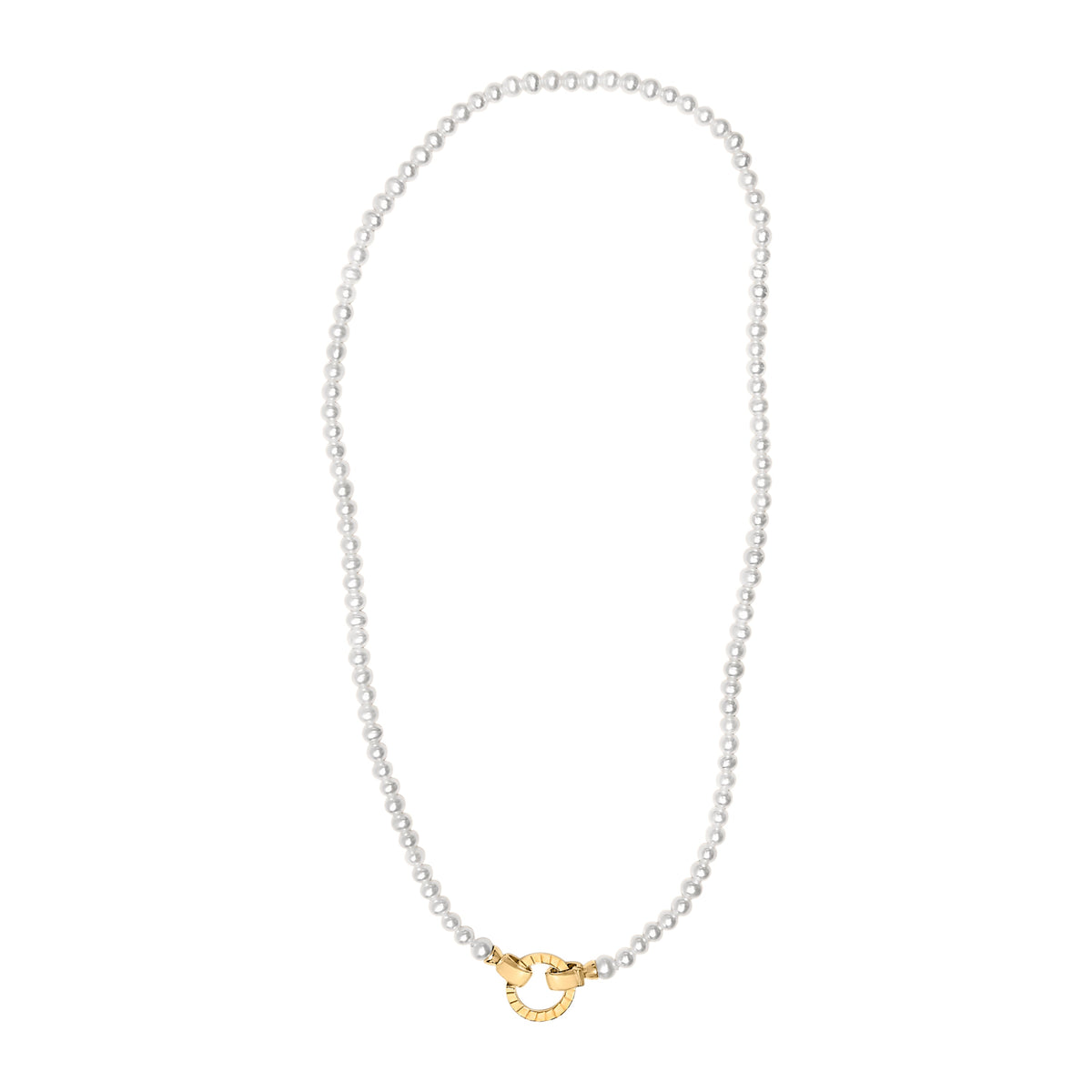 18K Yellow Gold Vermeil Pearl Strand Infinity Necklace