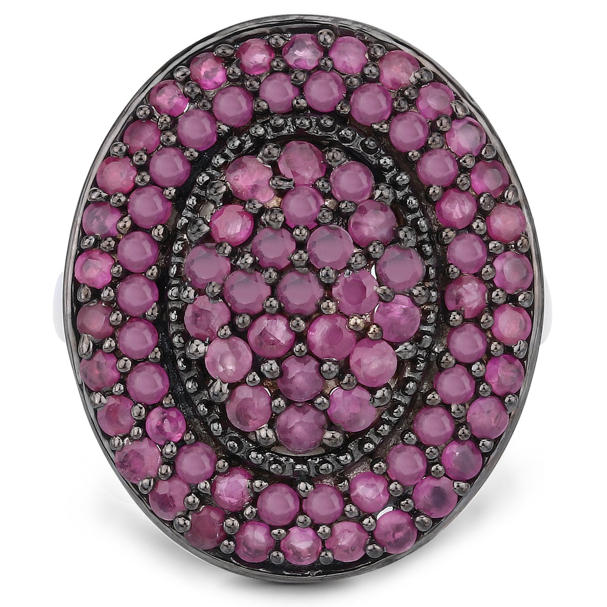 3.11 Carat Genuine Ruby .925 Sterling Silver Ring