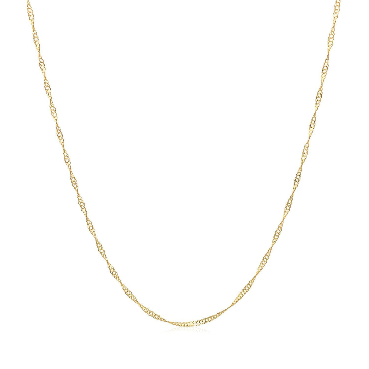 14k Yellow Gold Singapore Chain 0.6mm