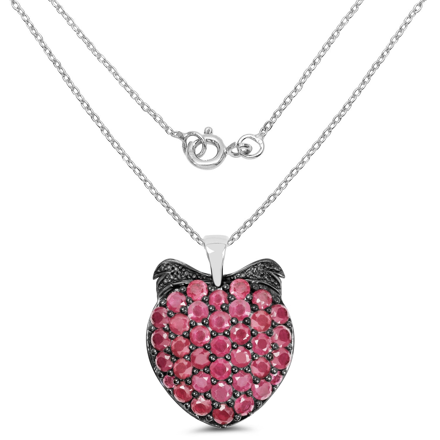 4.51 Carat Genuine Ruby .925 Sterling Silver Pendant