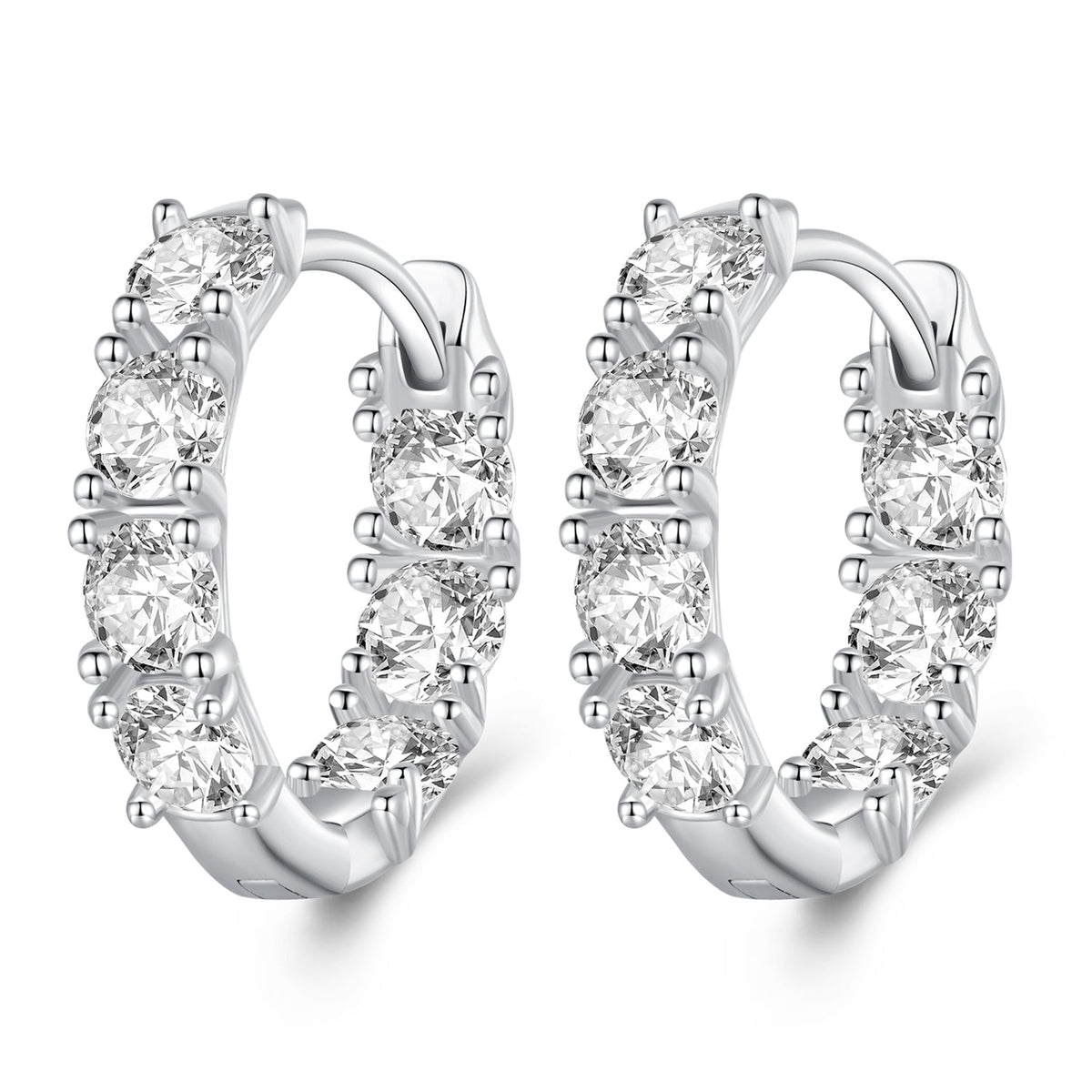 925 Sterling Silver Earrings with Pavé Setting CZ for Women
