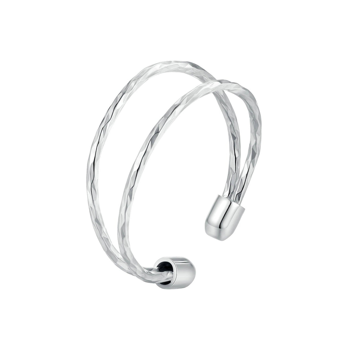 925 Sterling Silver & White Gold Plated Ring for Women - Stylish Width 2.3-6.3mm