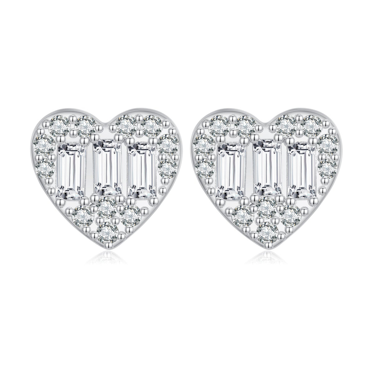 925 Sterling Silver Earrings with Pavé Set CZ