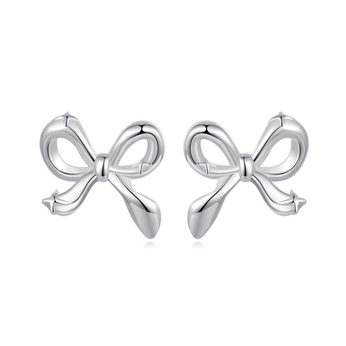 925 Sterling Silver Plated White Gold Earrings