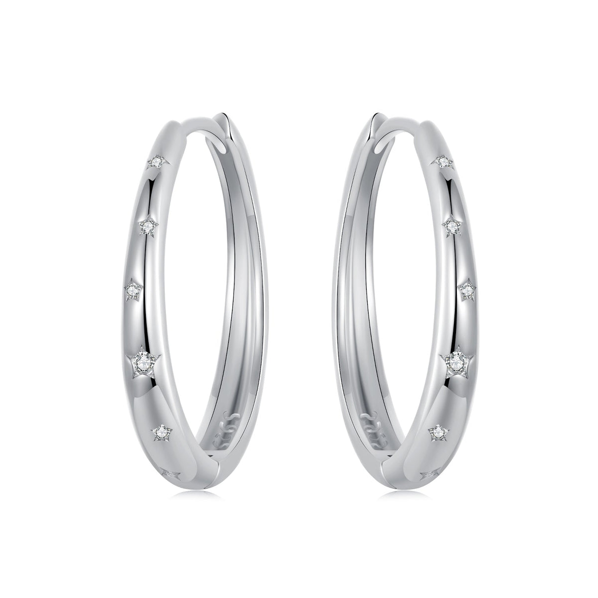 925 Sterling Silver Earrings with Pavé Setting CZ for Women