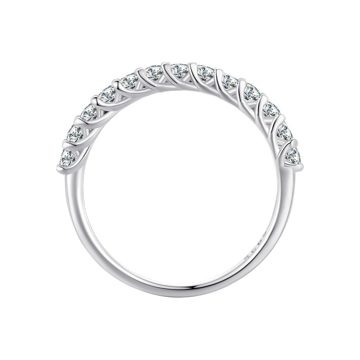 925 Sterling Silver Moissanite 0.03ct Ring Size 6A for Women