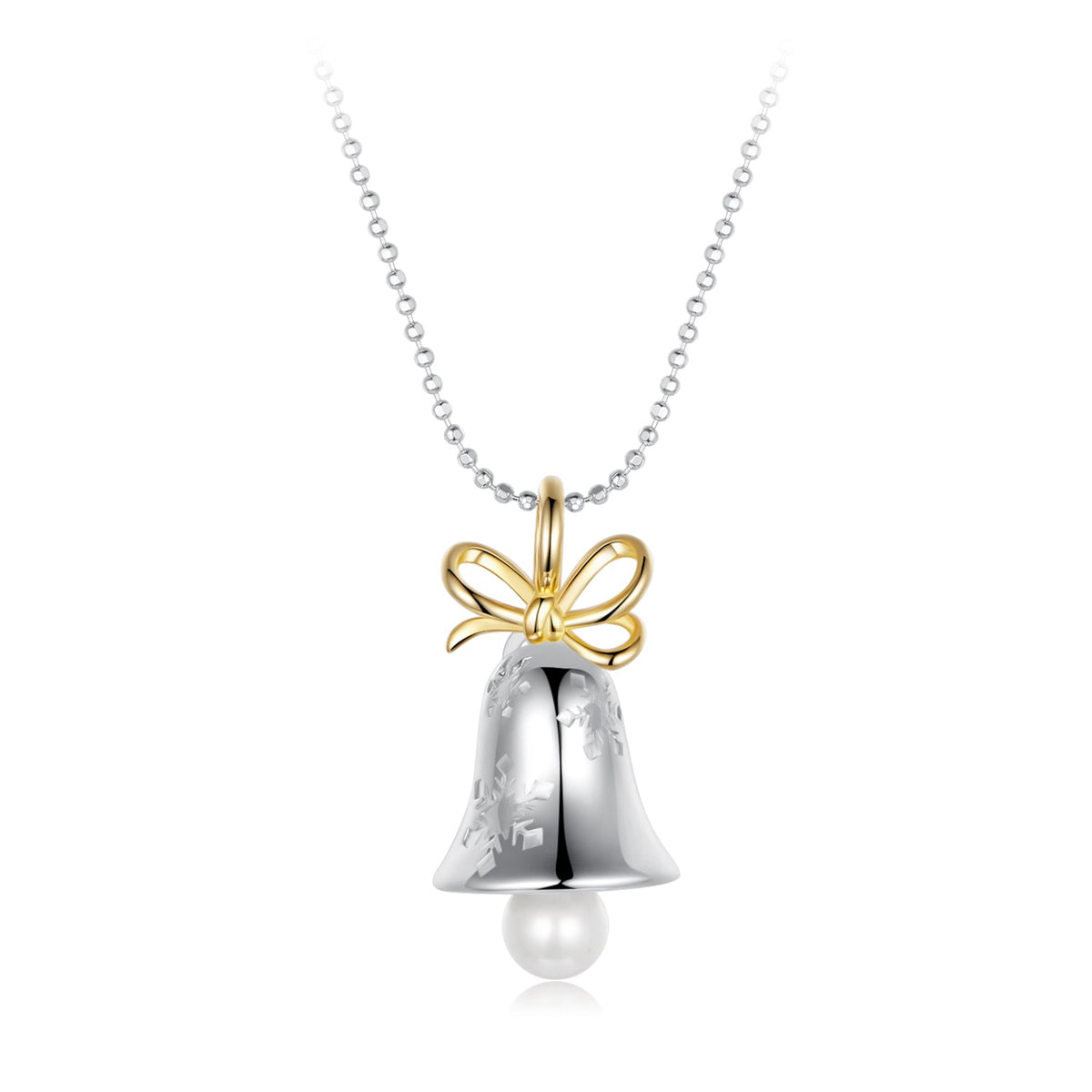 925 Sterling Silver Necklace with Quality Shell Pearl, Length 40+5cm, for Women