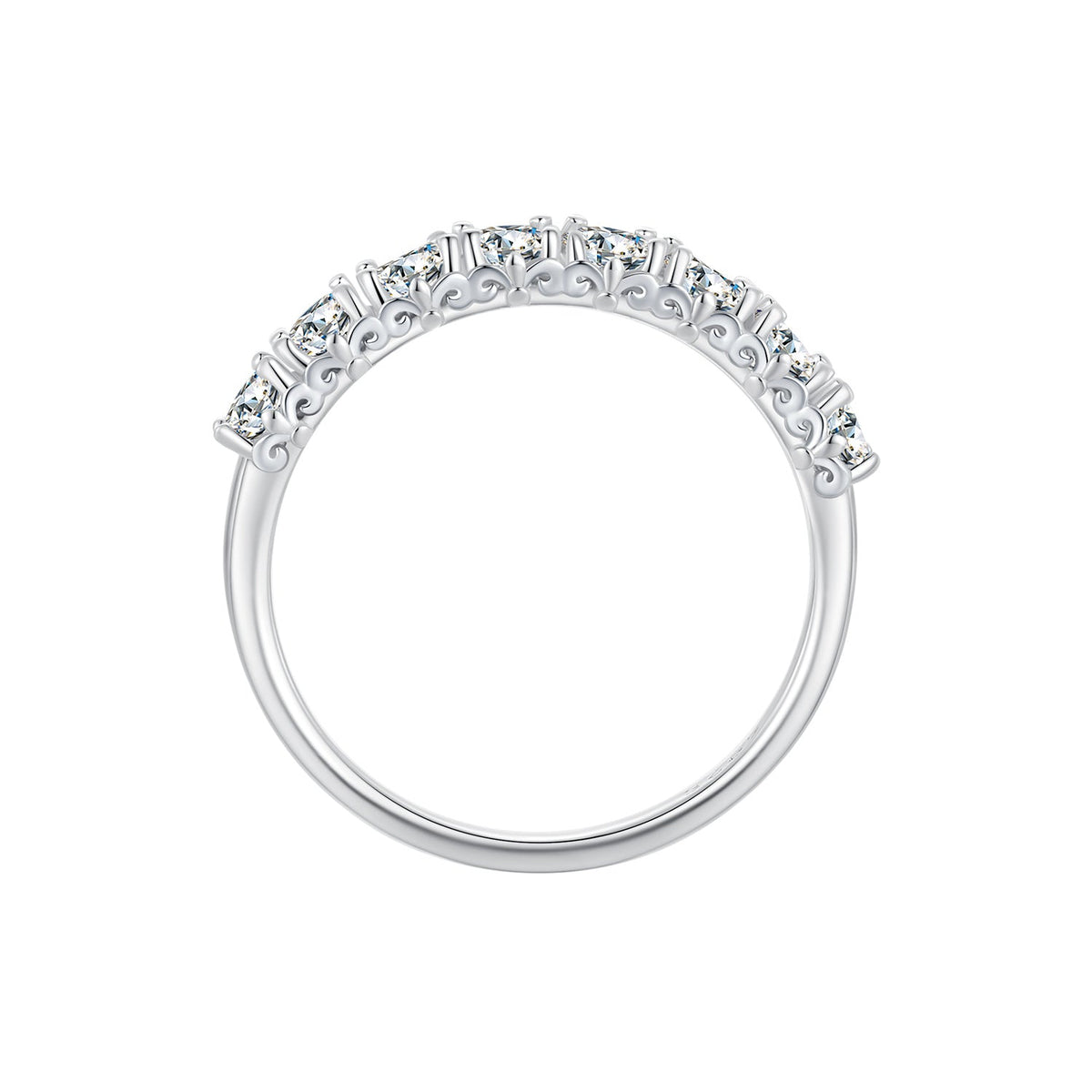925 Sterling Silver Plated Moissanite Ring Size 5 for Women