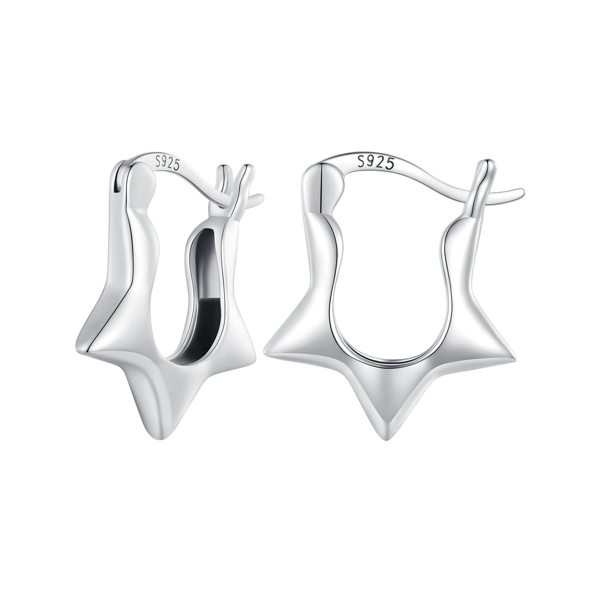 S925 Sterling Silver Earrings for Women - Oxidized Silver, 17x4mm