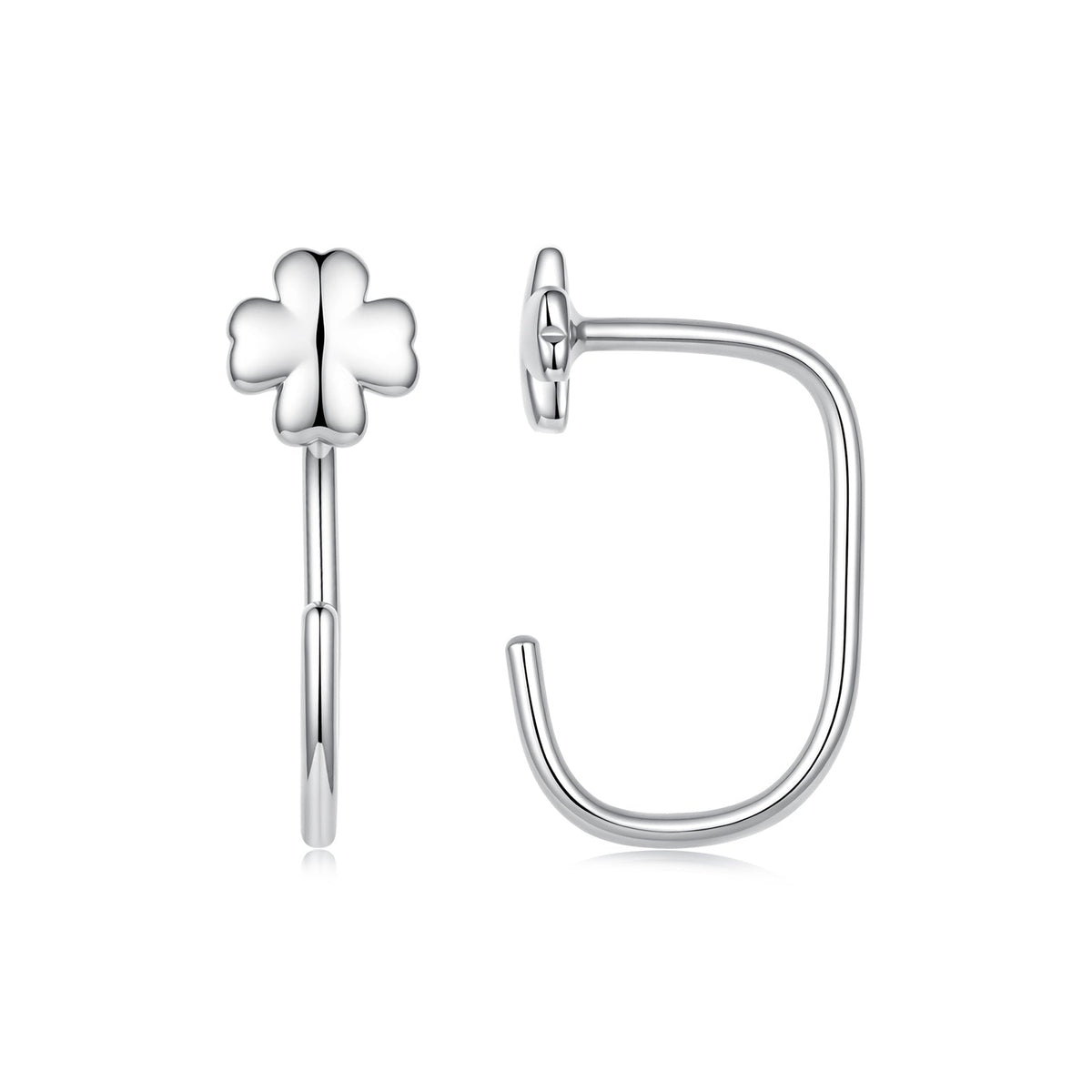 S925 Silver Brass and White Gold Plated 1.4cm Earrings for Women
