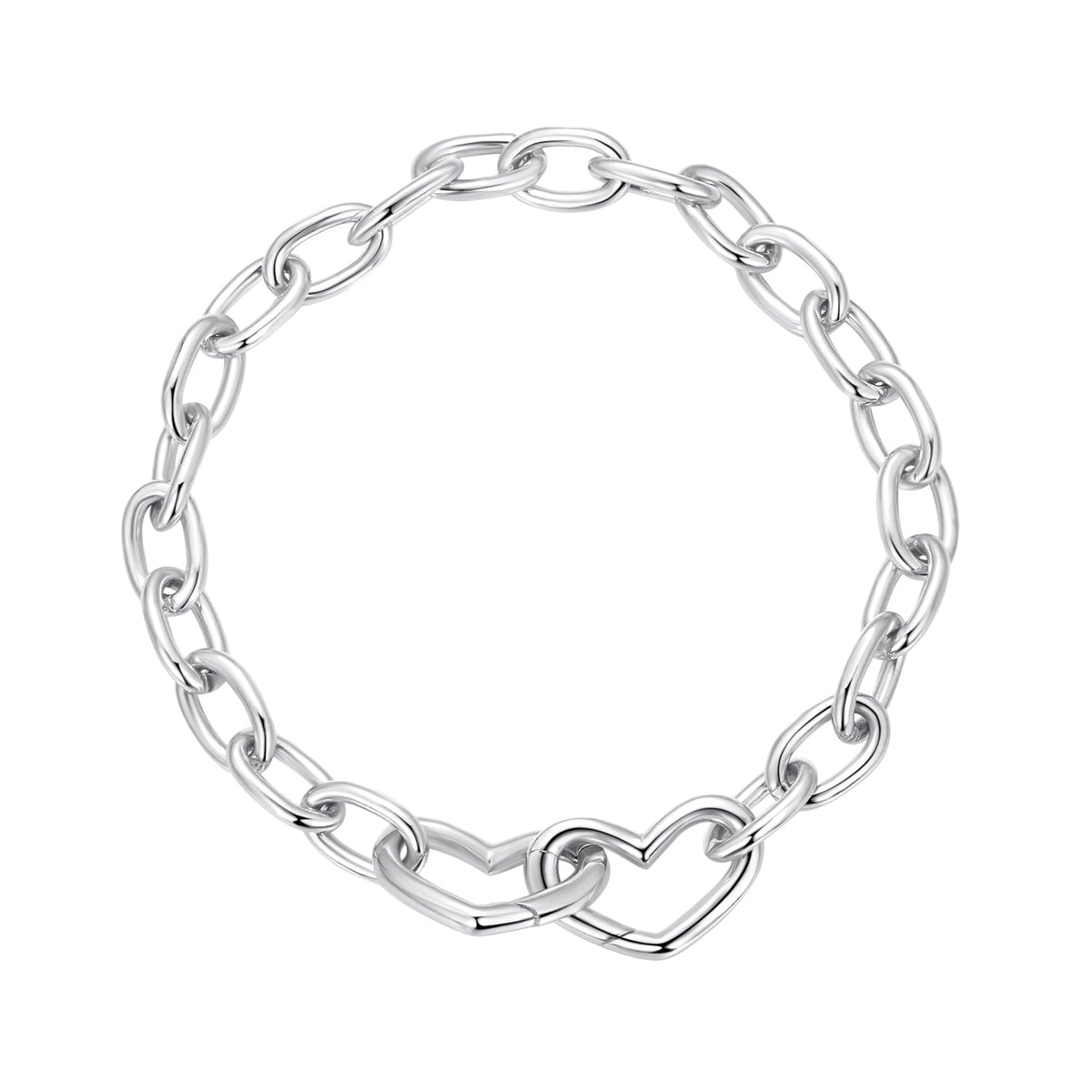 925 Sterling Silver Plated White Gold 19.0 cm Bracelet