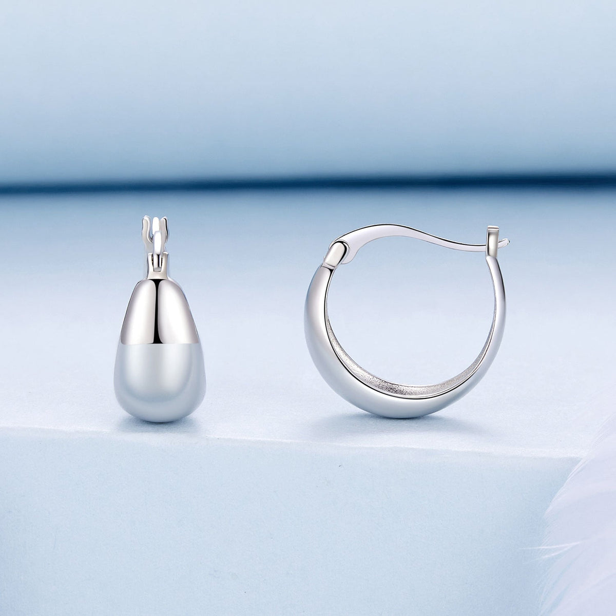 925 Sterling Silver White Gold Plated Earrings for Women