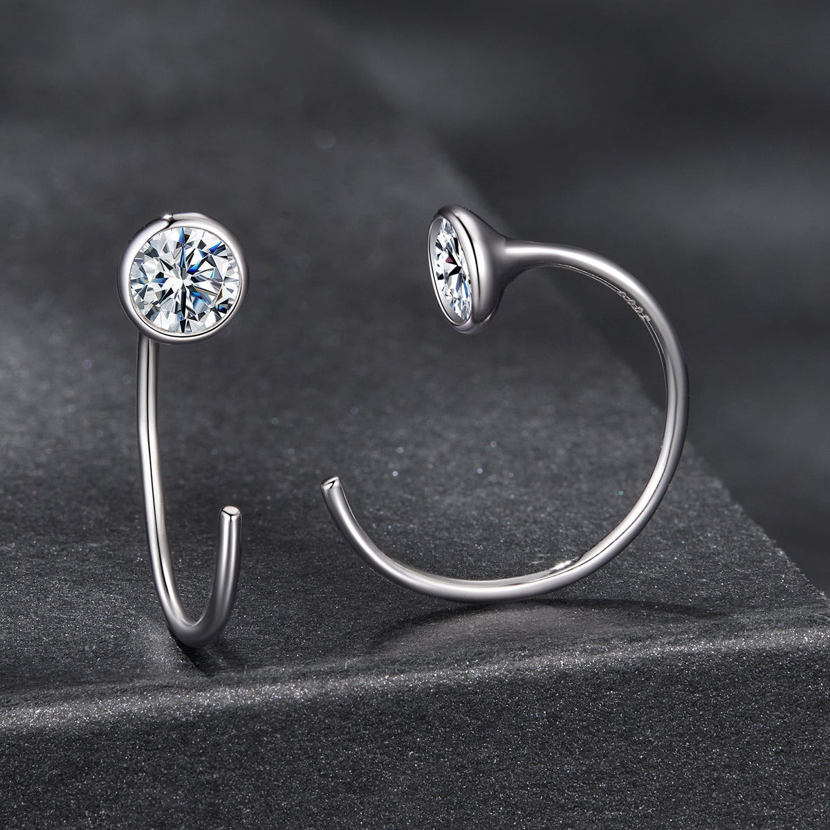 925 Sterling Silver Moissanite 0.3 Carat Earrings for Women