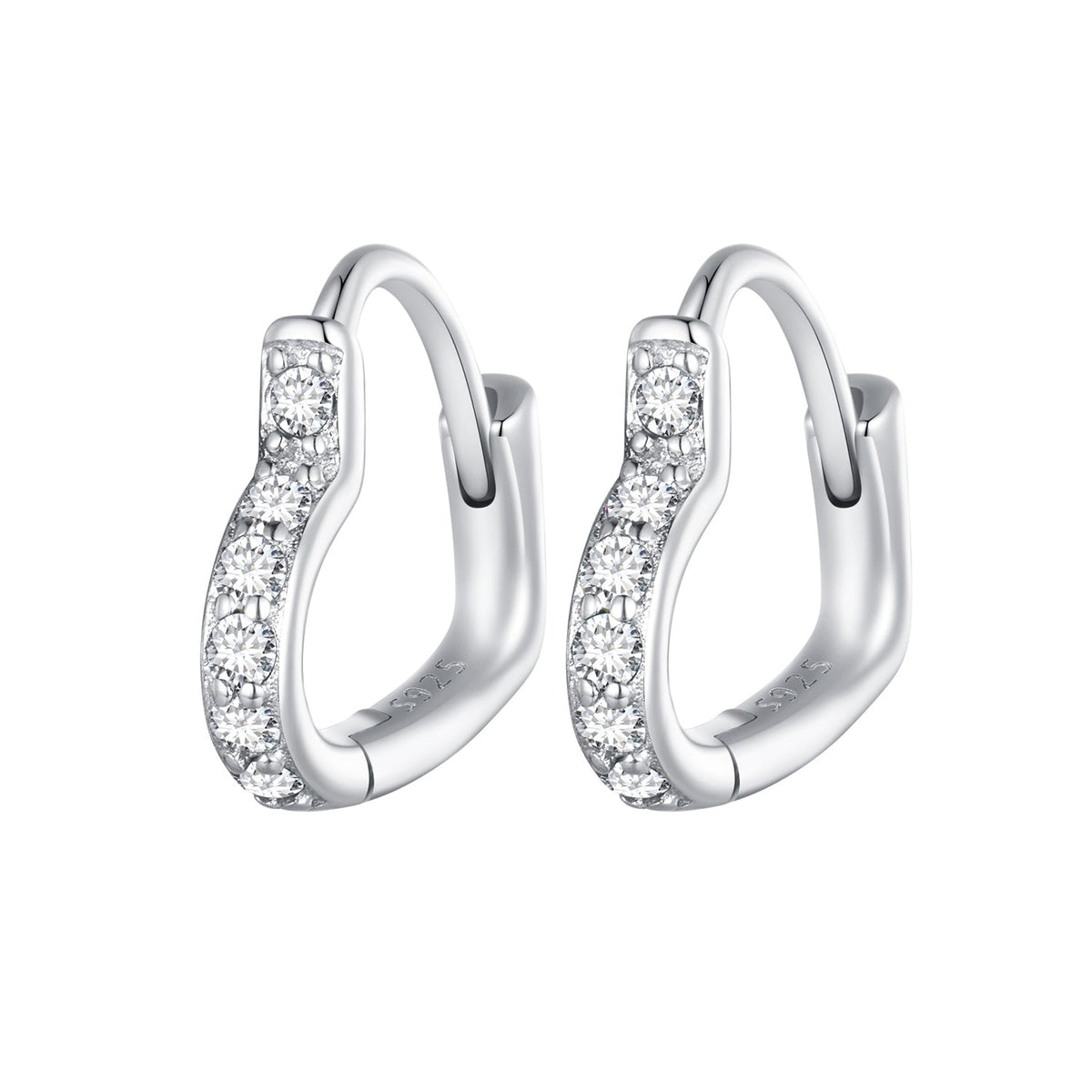 925 Sterling Silver Earrings with Pavé Setting CZ for Women