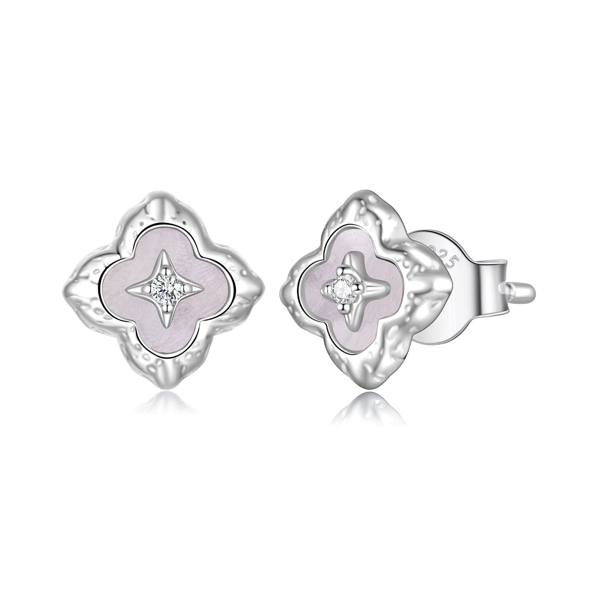 925 Sterling Silver Moissanite 0.8cm Earrings for Women