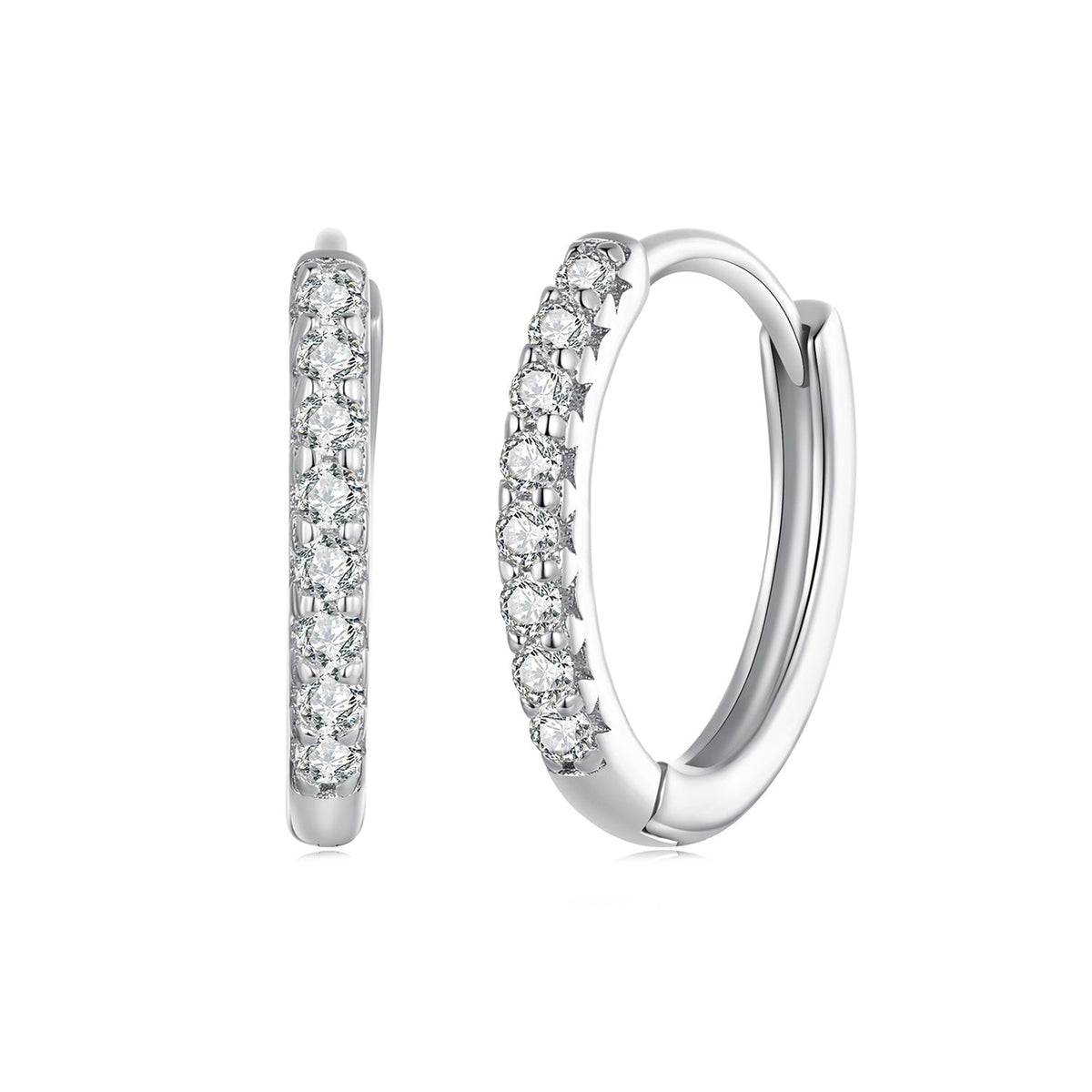 S925 Sterling Silver 2.0mm Moissanite Earrings for Women