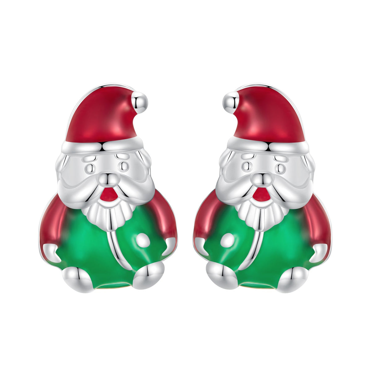 925 Sterling Silver 11*7mm Enamel Process Earrings
