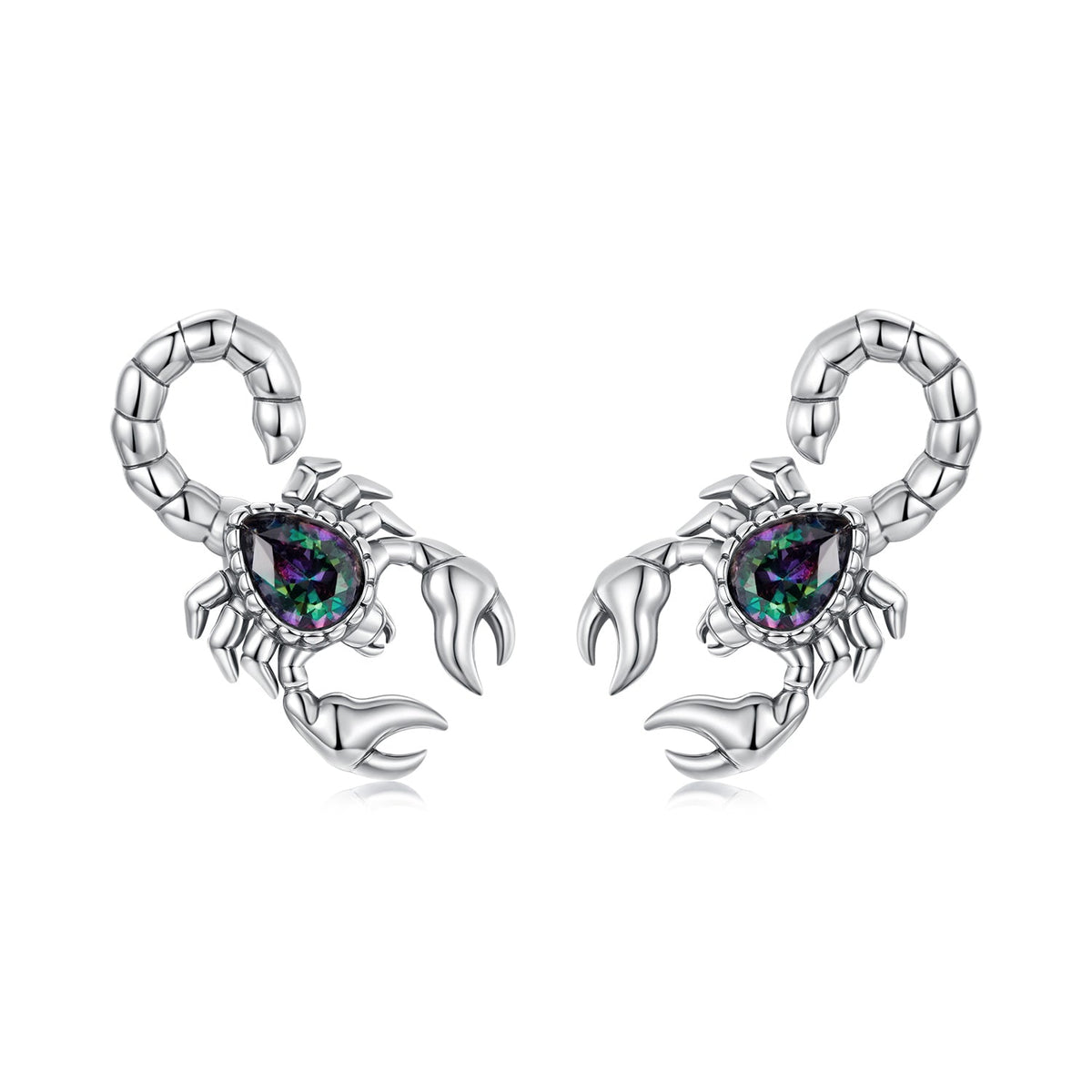 925 Sterling Silver Earrings with Pavé Setting CZ, Oxidized Silver, Size 0.8*1.5cm for Women