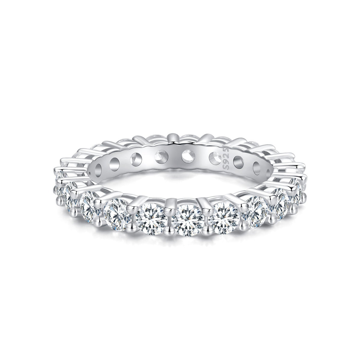 925 Sterling Silver Moissanite 0.1ct Ring Size 6 for Women