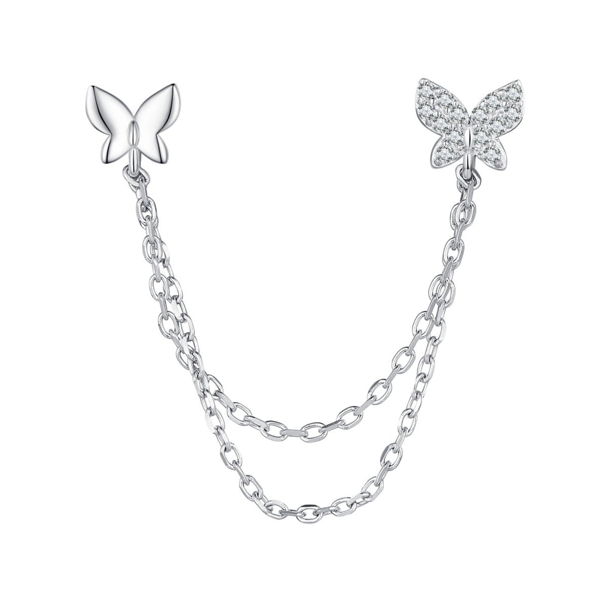 S925 Sterling Silver 40mm Pavé CZ Earrings