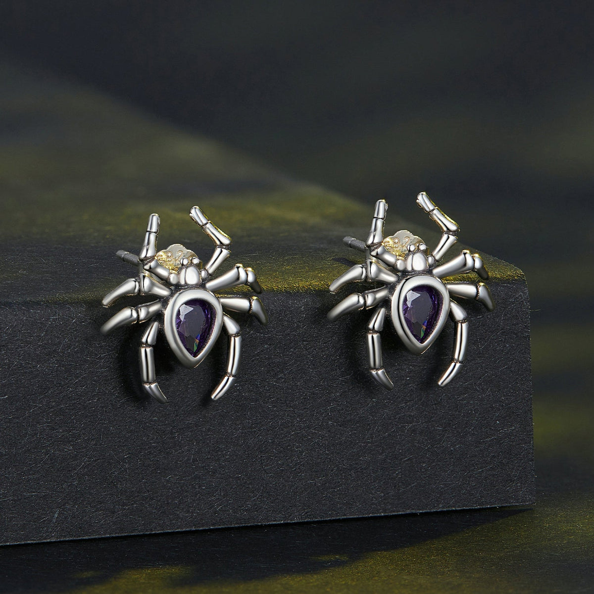 925 Sterling Silver Earrings with Pavé Setting CZ, Size 13*12mm