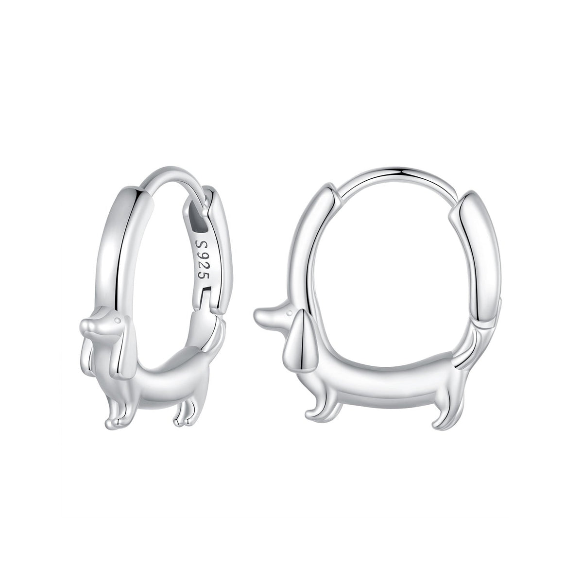925 Sterling Silver Earrings 14*3mm with 11mm Inner Diameter for Women