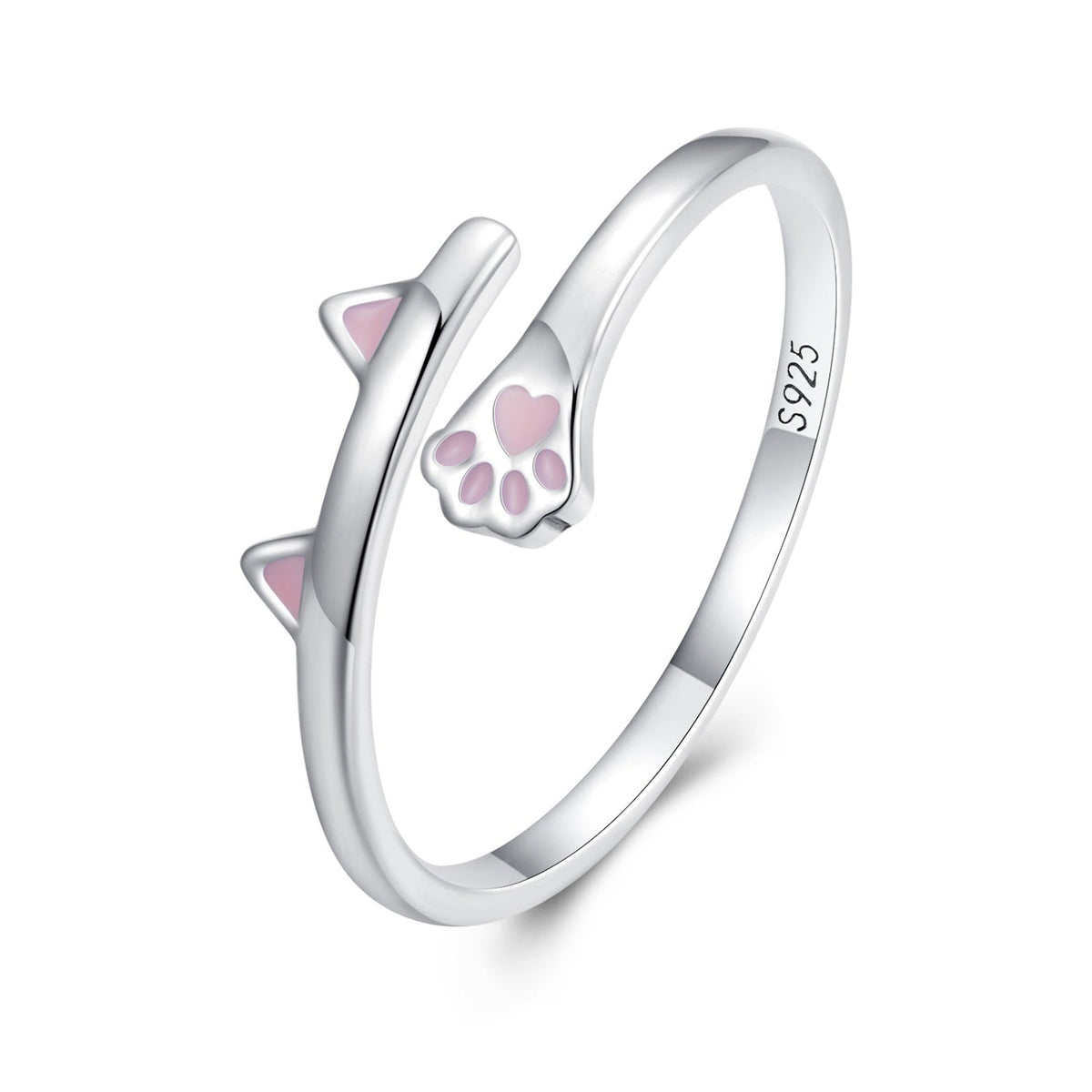 S925 Sterling Silver Enamel Oxidized Ring