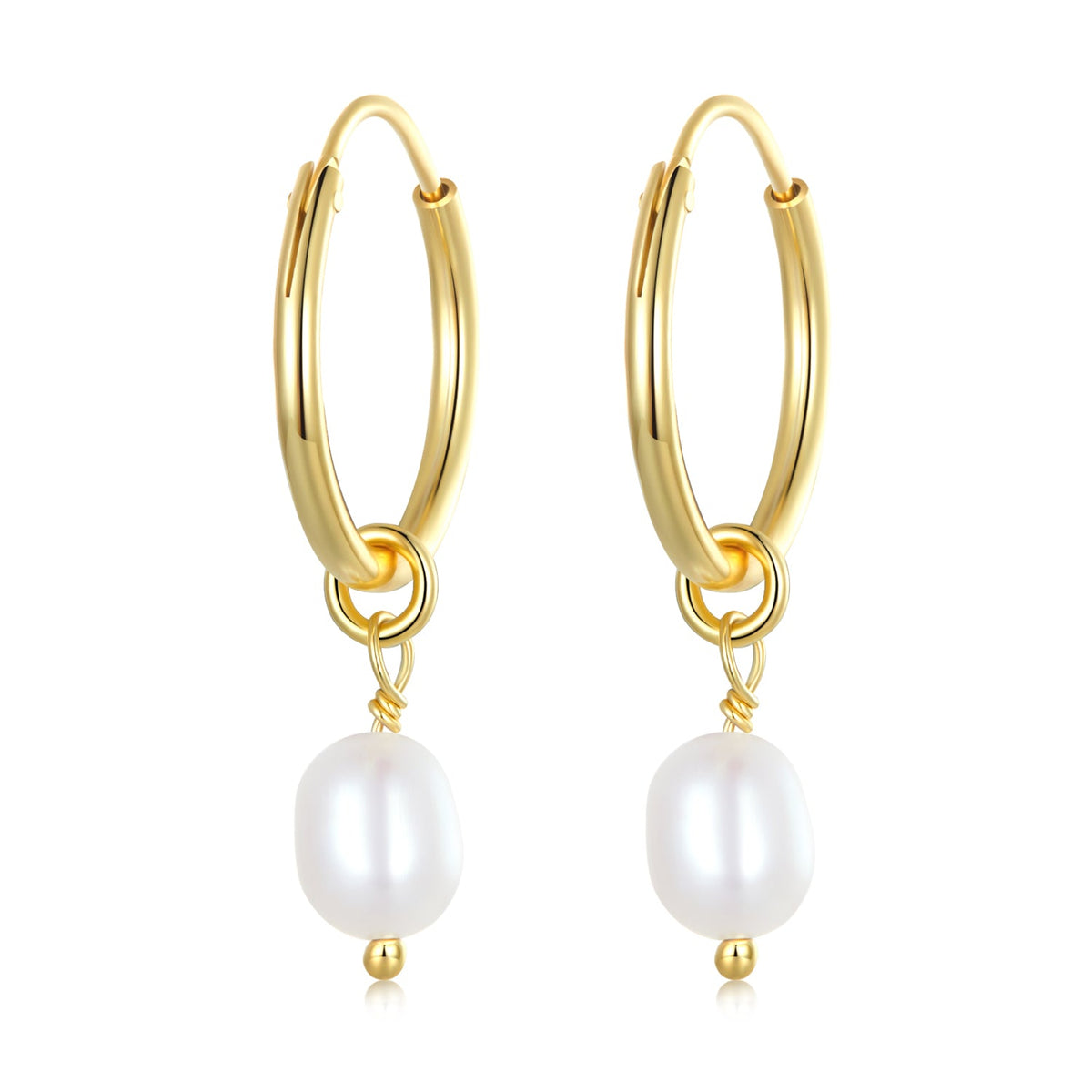 925 Sterling Silver Baroque Pearl Earrings for Women