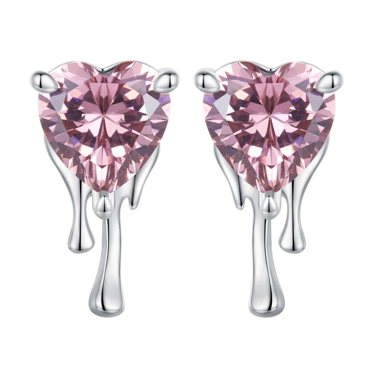 925 Sterling Silver CZ Earrings with Pavé Setting for Women