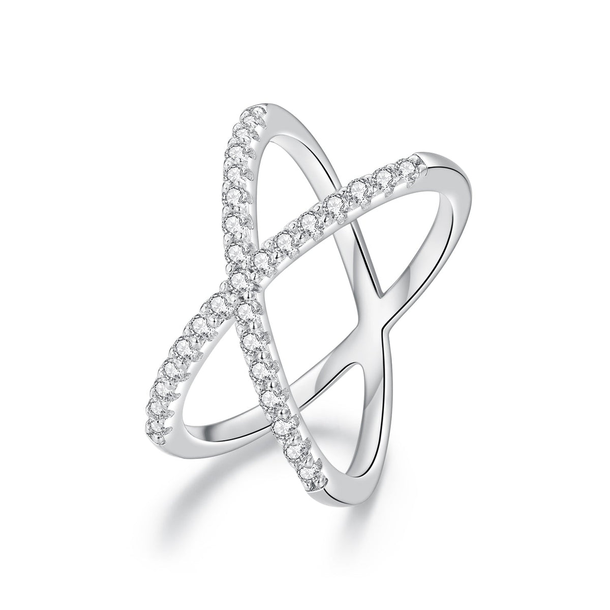 S925 Sterling Silver Moissanite Ring Size 8