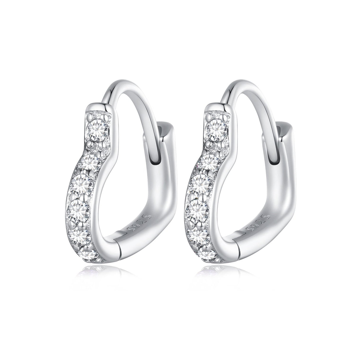 925 Sterling Silver Earrings with Pavé Setting CZ for Women
