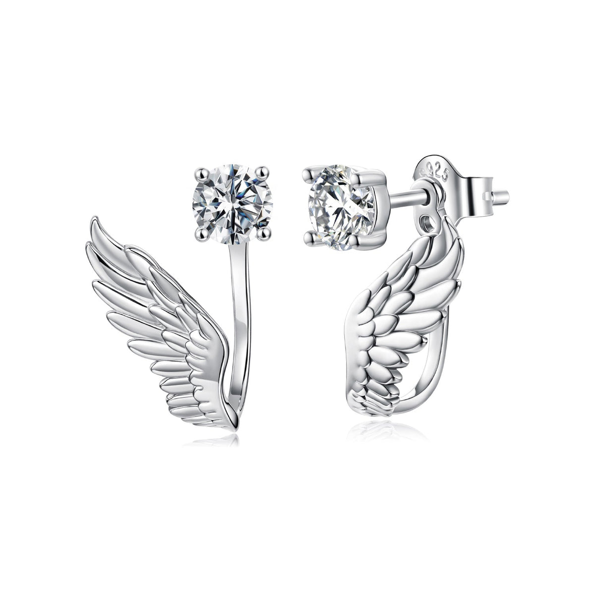 925 Sterling Silver Moissanite 0.50 Carat Earrings for Women